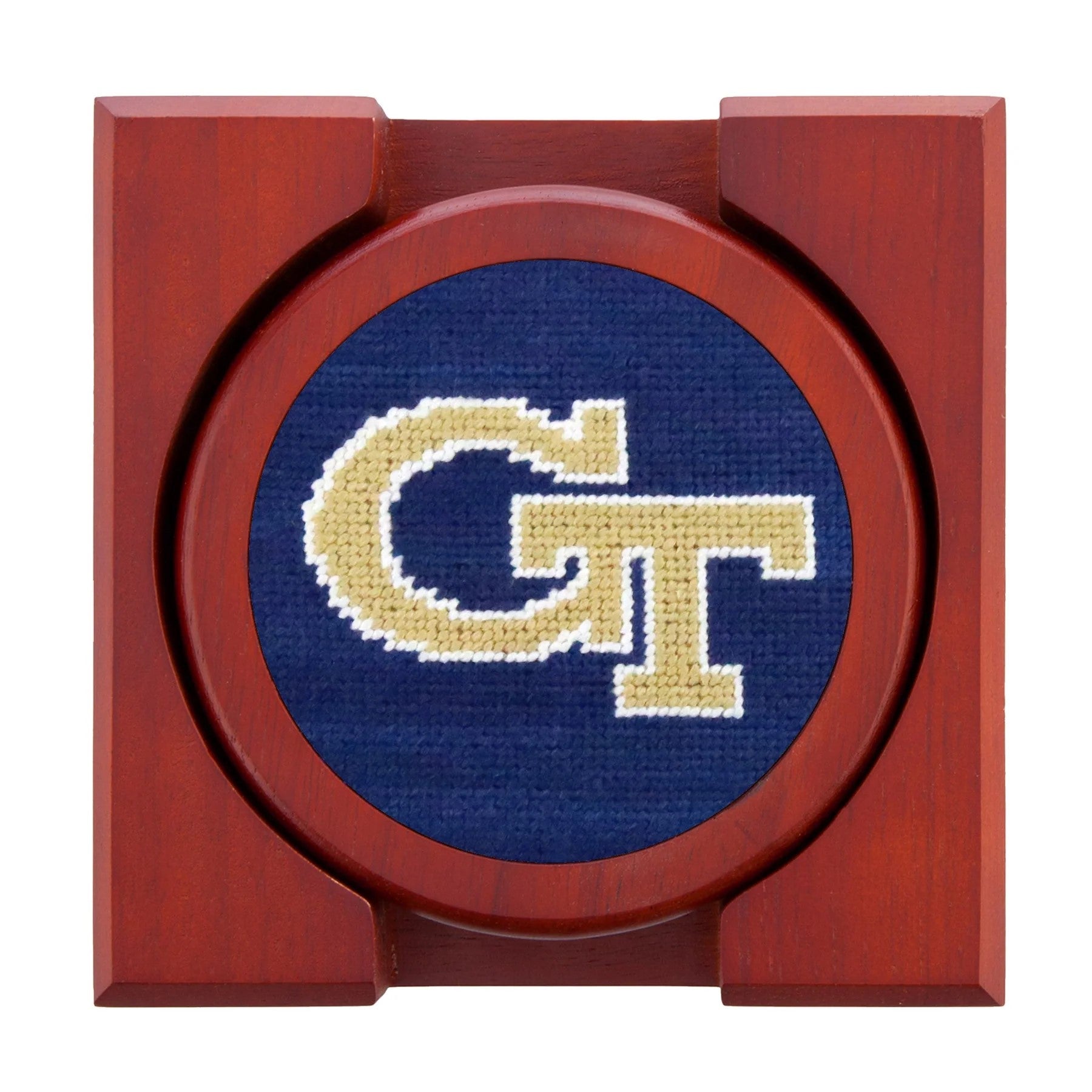 Georgia Tech Needlepoint Coaster Set