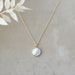 This alluring necklace features a beautiful round mother of pearl pendant, making it a simple but elegant accessory. Its meaningful design also makes it a perfect gift for someone special!  Details:  22" chain with a 3" extender (mid length) made with natural mother of pearl silver or gold plated hypoallergenic, no nickel/lead anti-tarnish coated