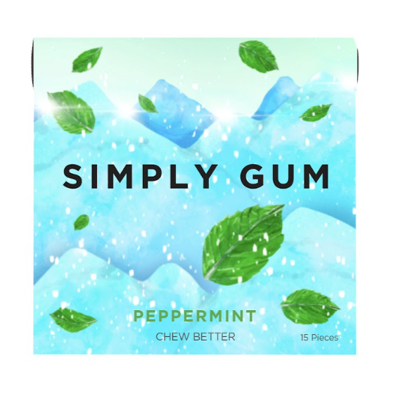 Peppermint Natural Chewing Gum - Artist Box