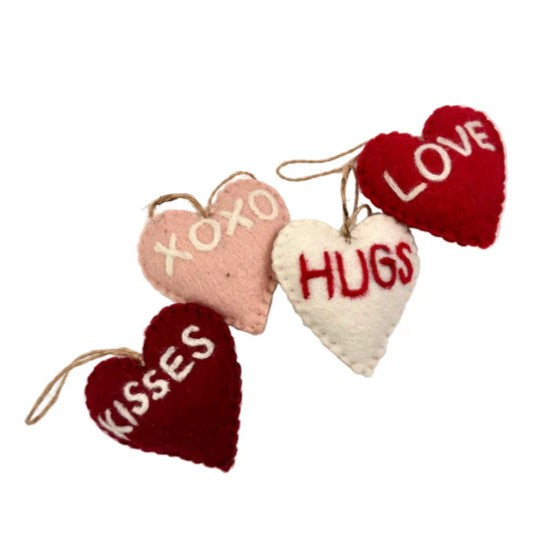 Valentines Felt Ornaments