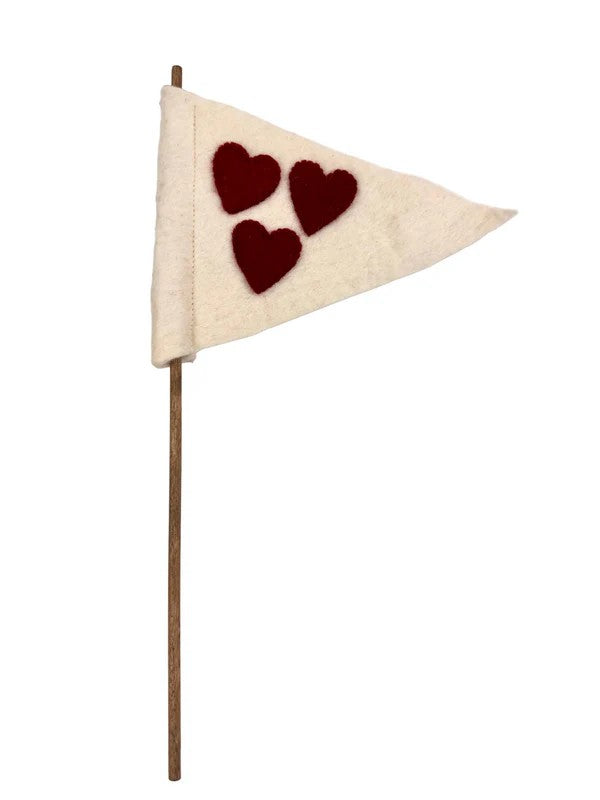 Valentines Felt Flags
