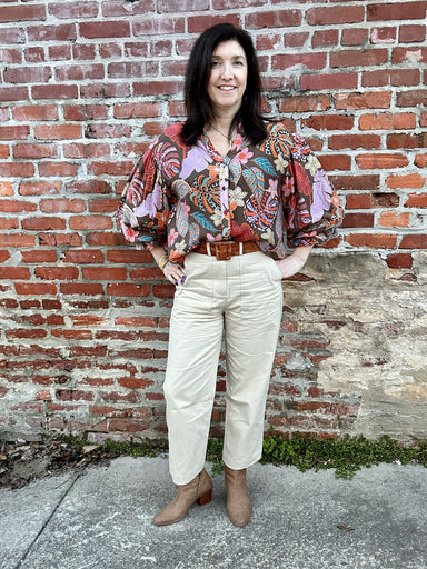 Introducing our versatile High Waisted Straight Leg Jeans/Pants! With a flattering high waist and sleek straight leg design, these pants offer both style and comfort. Complete with slanted front and back pockets, they are perfect for any occasion - dress them up or down, they are the ultimate transition piece.  Tara is wearing a size Small.  Material: 100% Cotton  Care Instructions: Hand wash cold, line dry