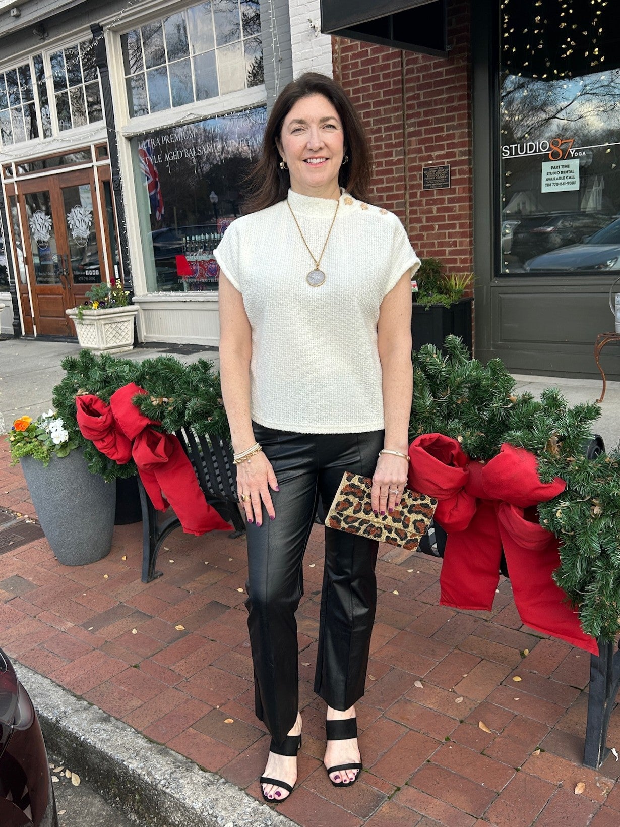 Short Sleeve Tweed Top