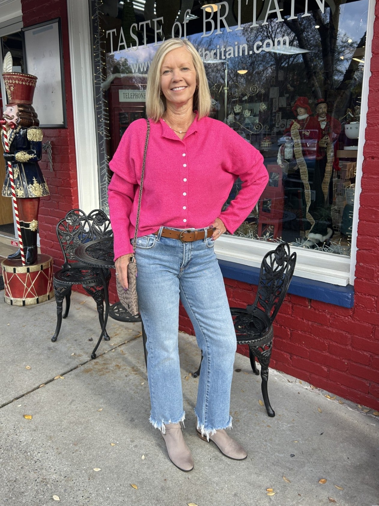 Solid Button Down Long Sleeve Sweater/Cardigan