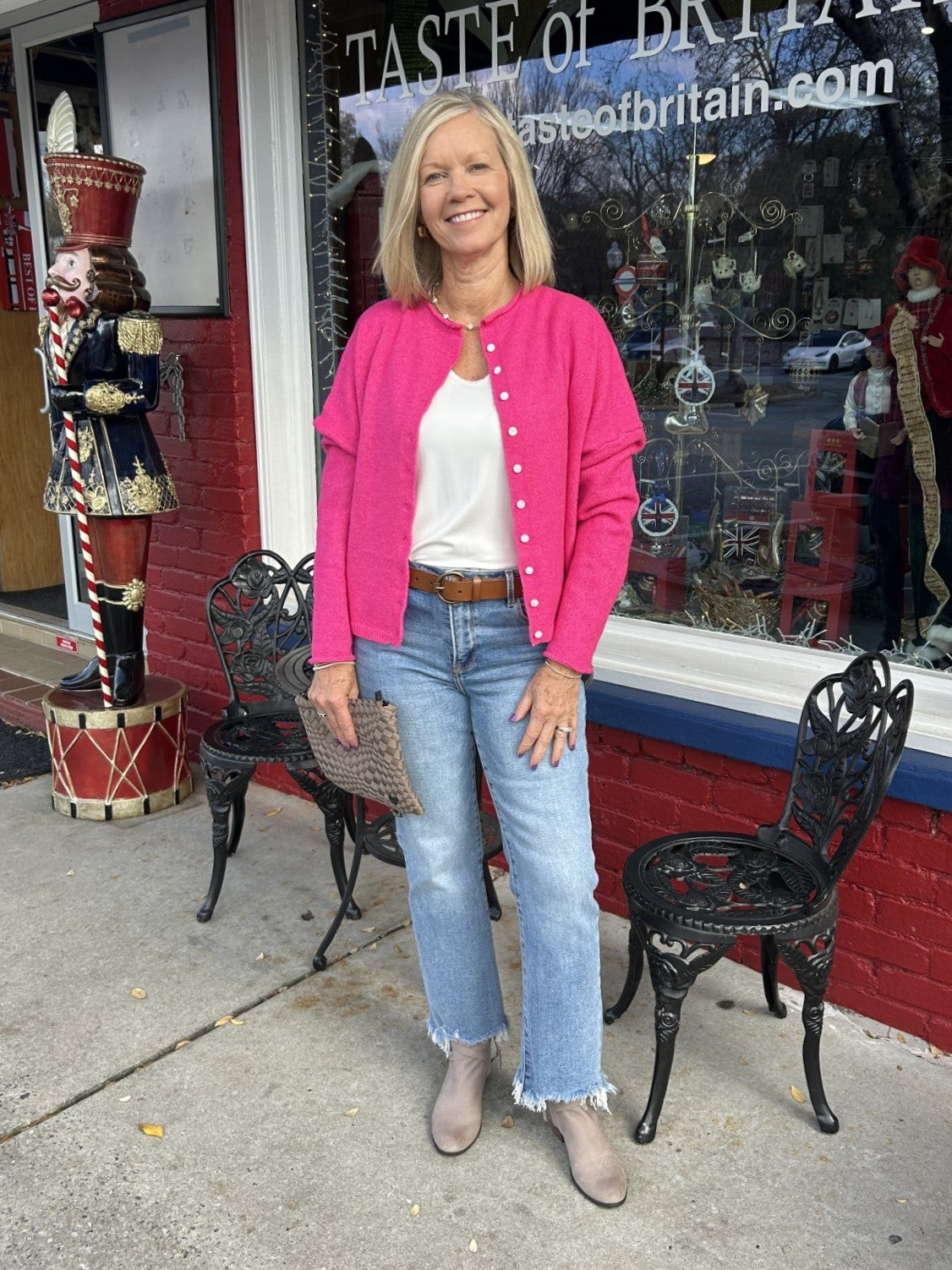 Solid Button Down Long Sleeve Sweater/Cardigan