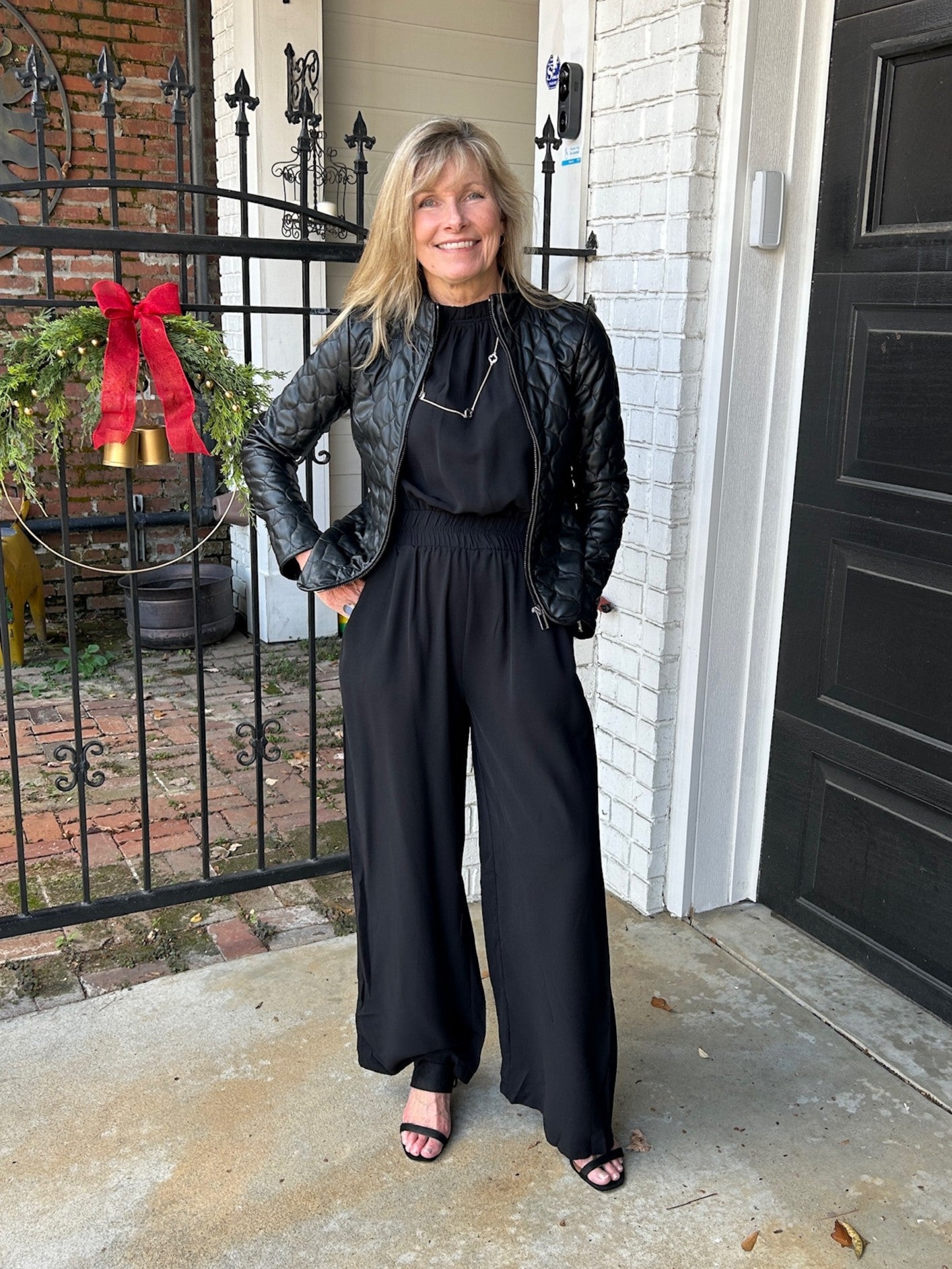 Halter Mock-Neck Jumpsuit