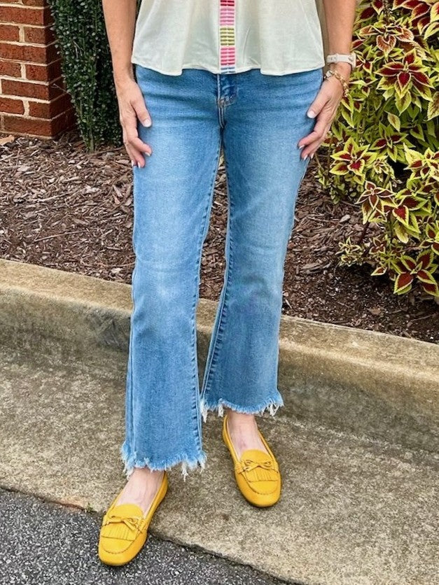 Risen High Rise-Crop Straight-Slim Jeans - Medium