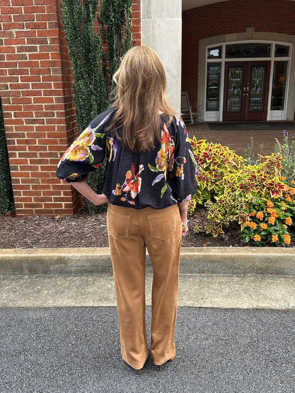 Puffed Sleeve Floral Print Blouse