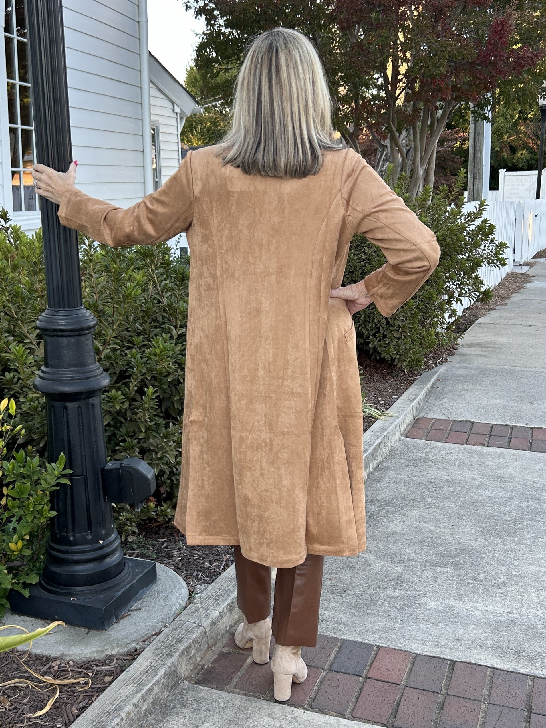 Faux Suede Duster / Coat