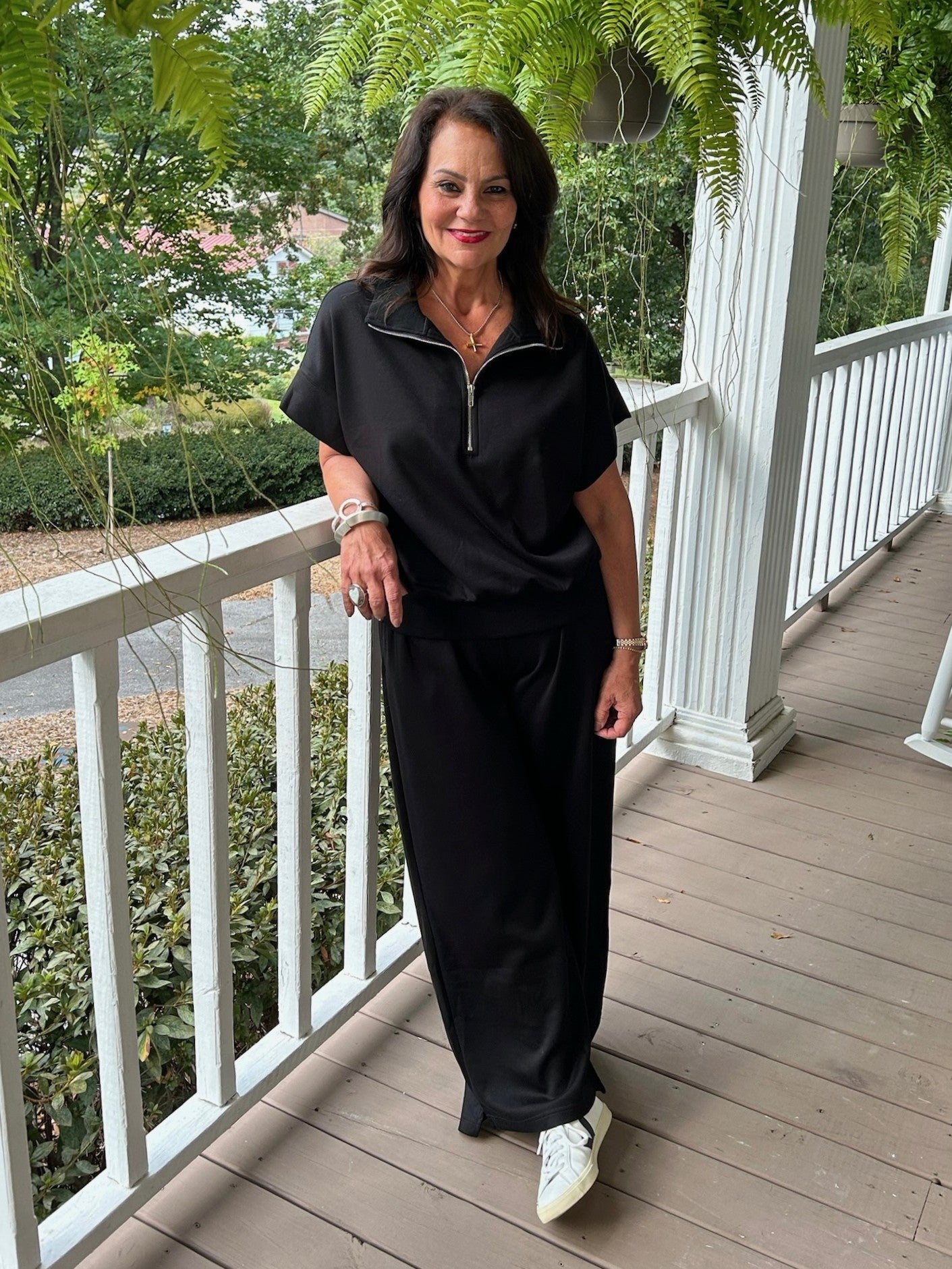 Scuba Knit Quarter Zip Top