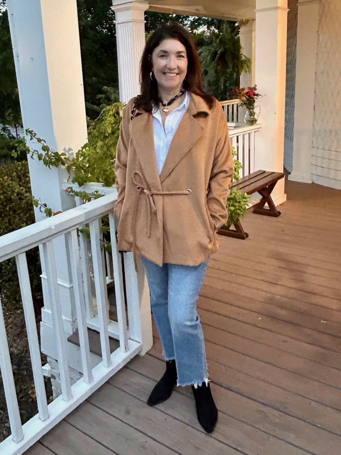 Tie Closure Classic Collar Coat