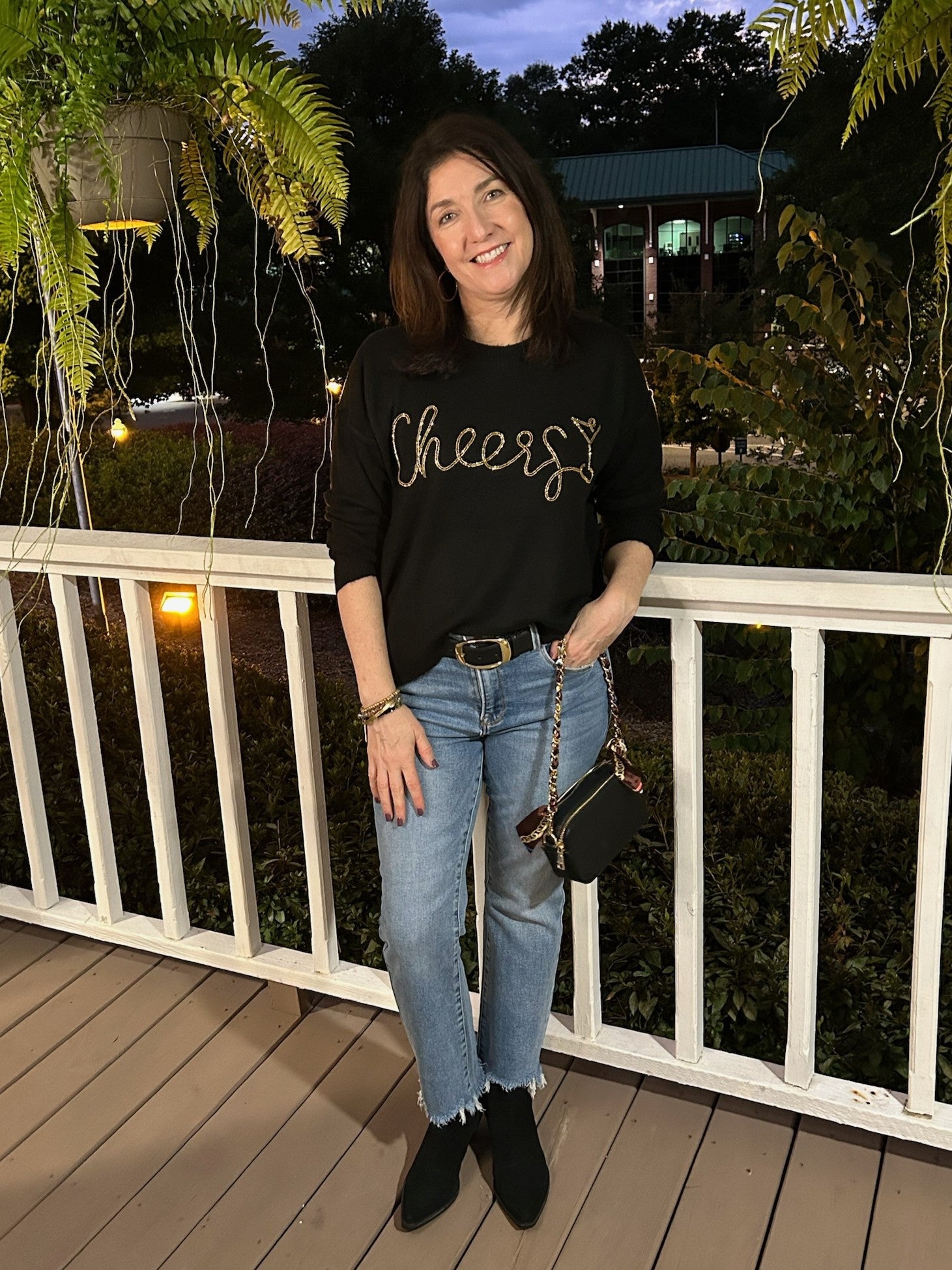 "Cheers" Long Sleeve Sweater