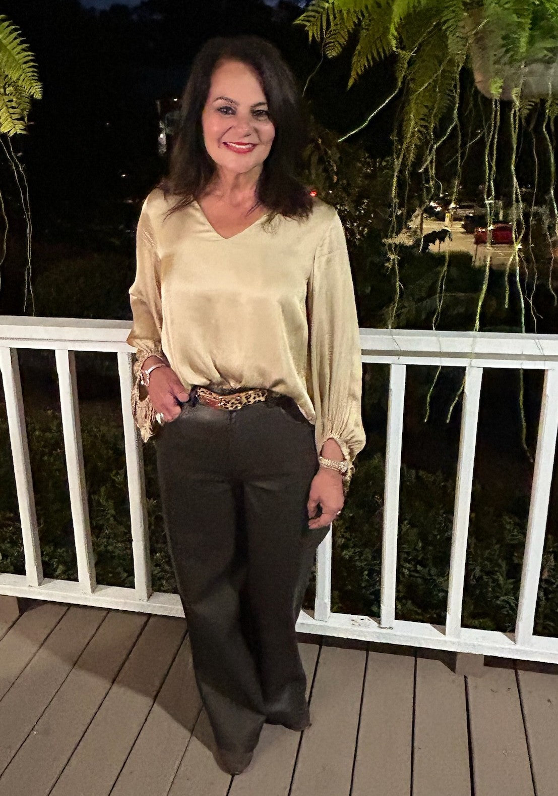 Distressed Vegan Leather Pants