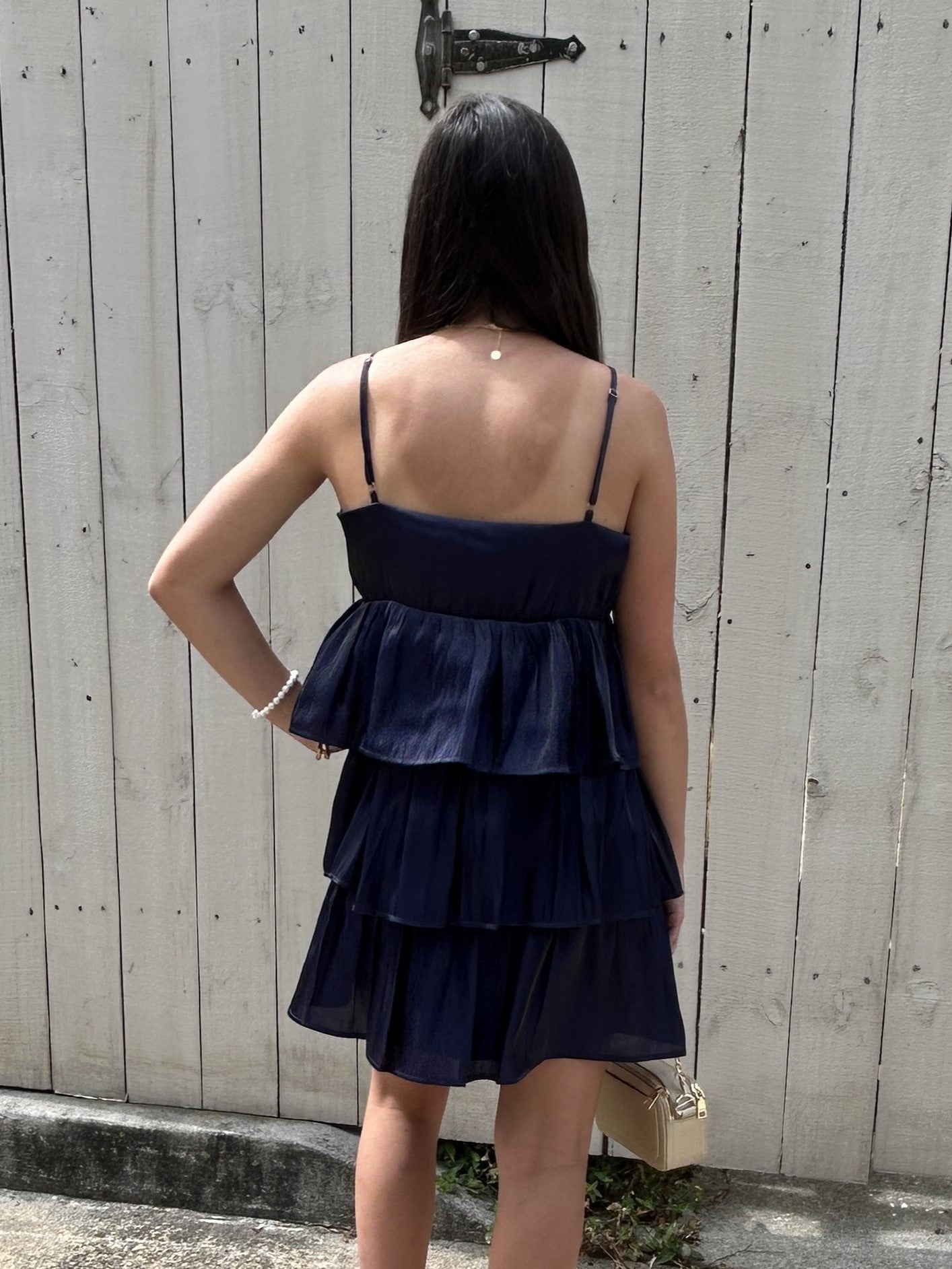 Dressy Tank Dress with Tiered Ruffled Skirt