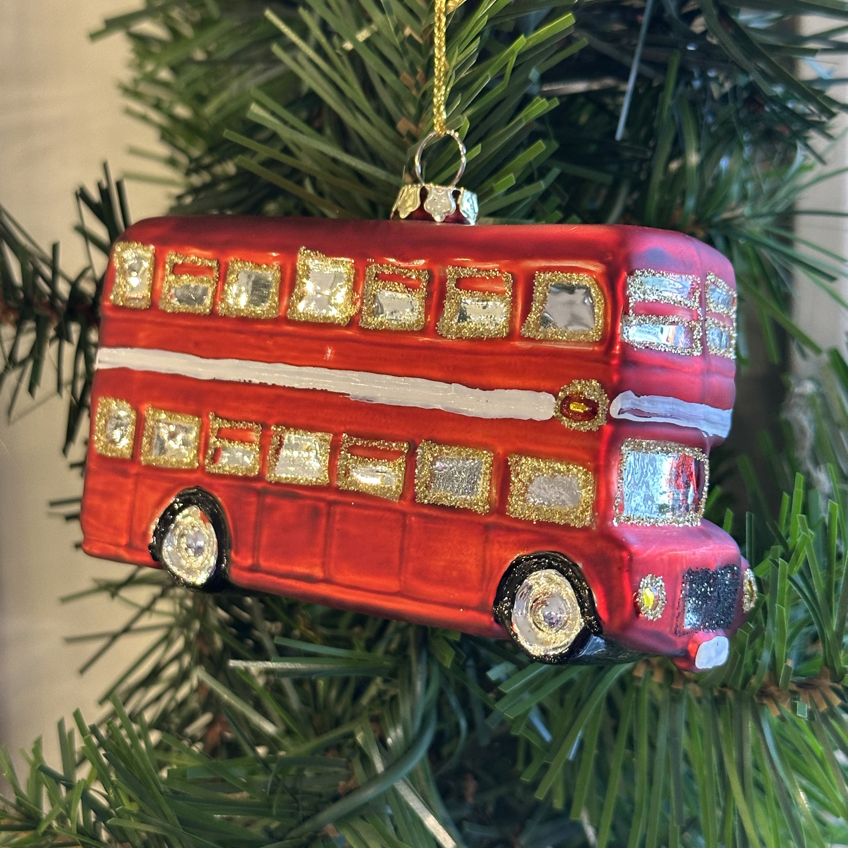 Red Double Decker Bus Ornament