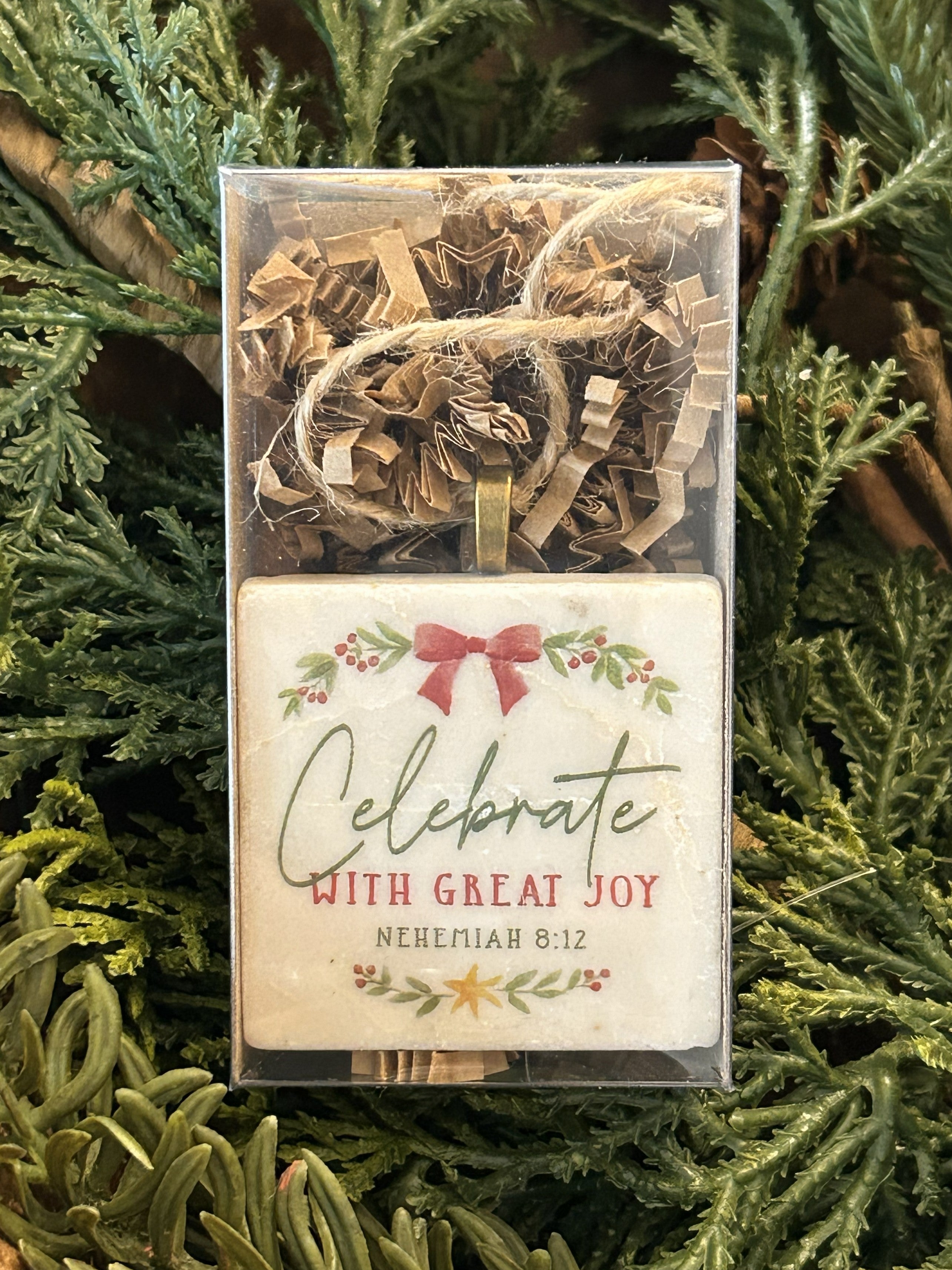 Scripture Stone Ornament