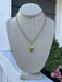 This is a lovely short gold necklace with an elongated heart pendant! The heart pendant has a raised but hammered look. It's a beautiful combination you will love!

Approximate length: 19"