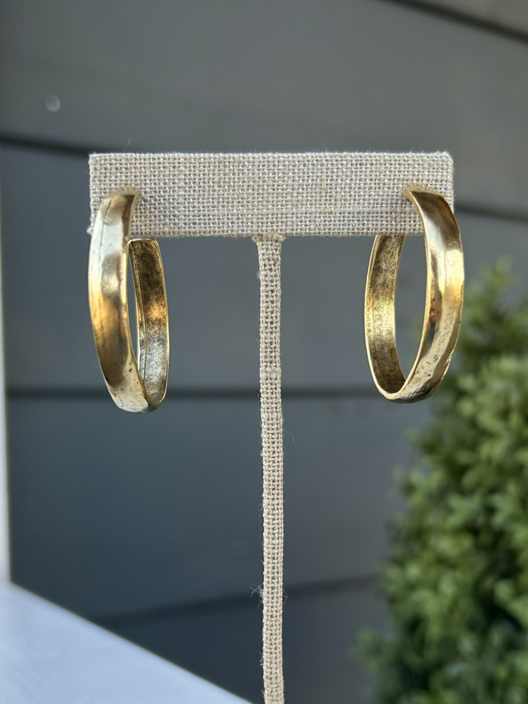 Hammered Hoop Earrings