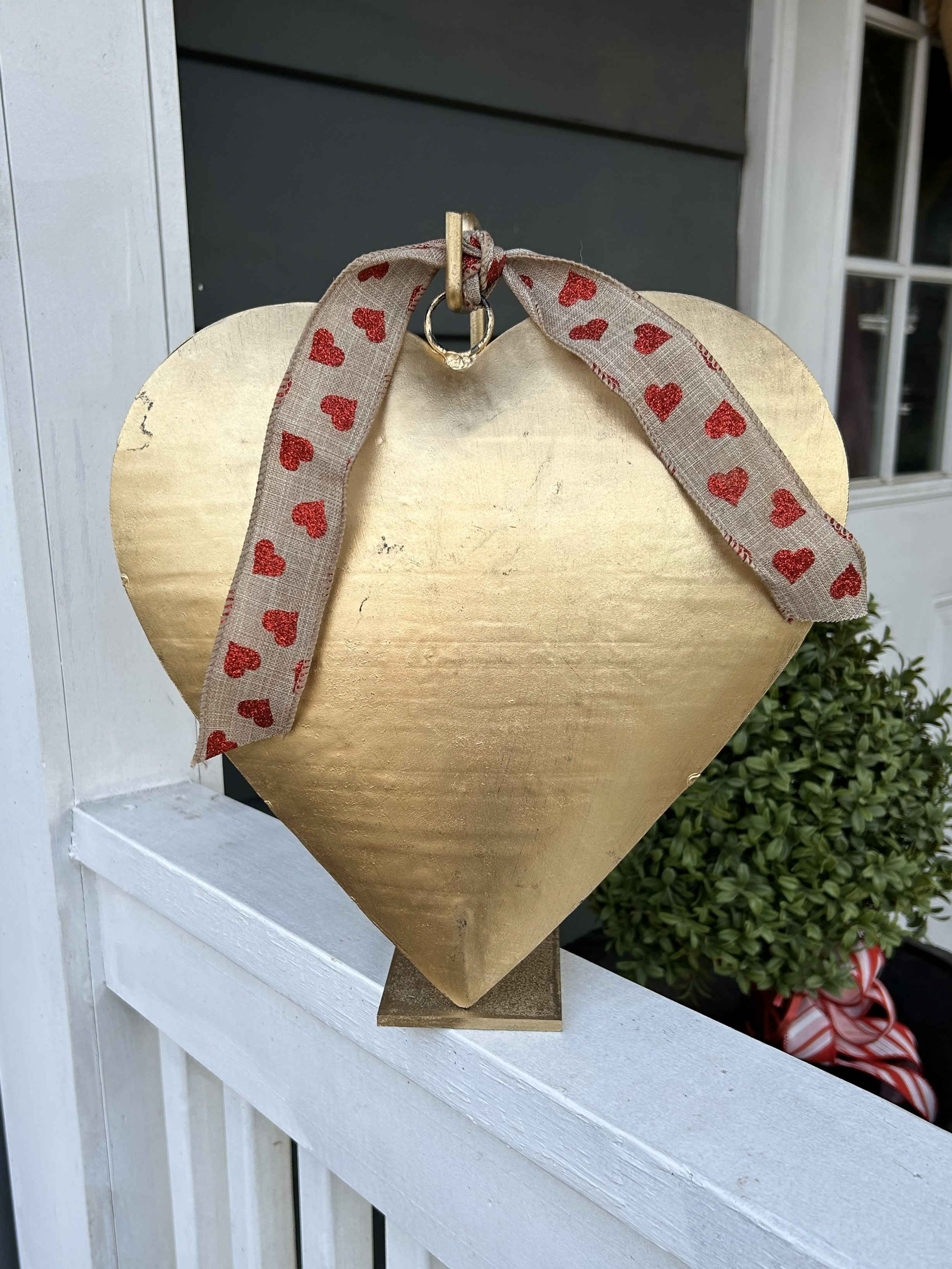 Large Puffy Metal Hearts
