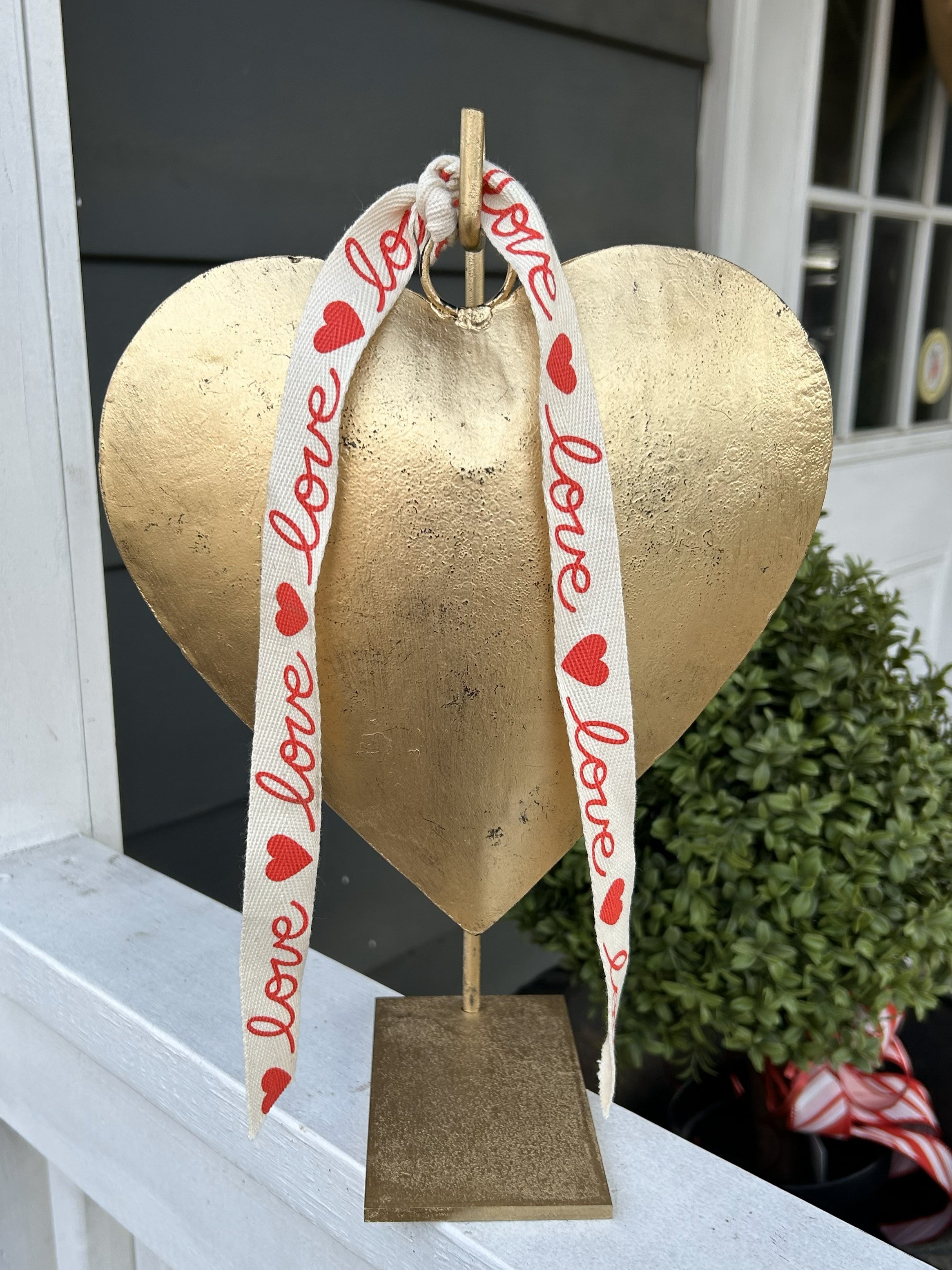 Large Puffy Metal Hearts