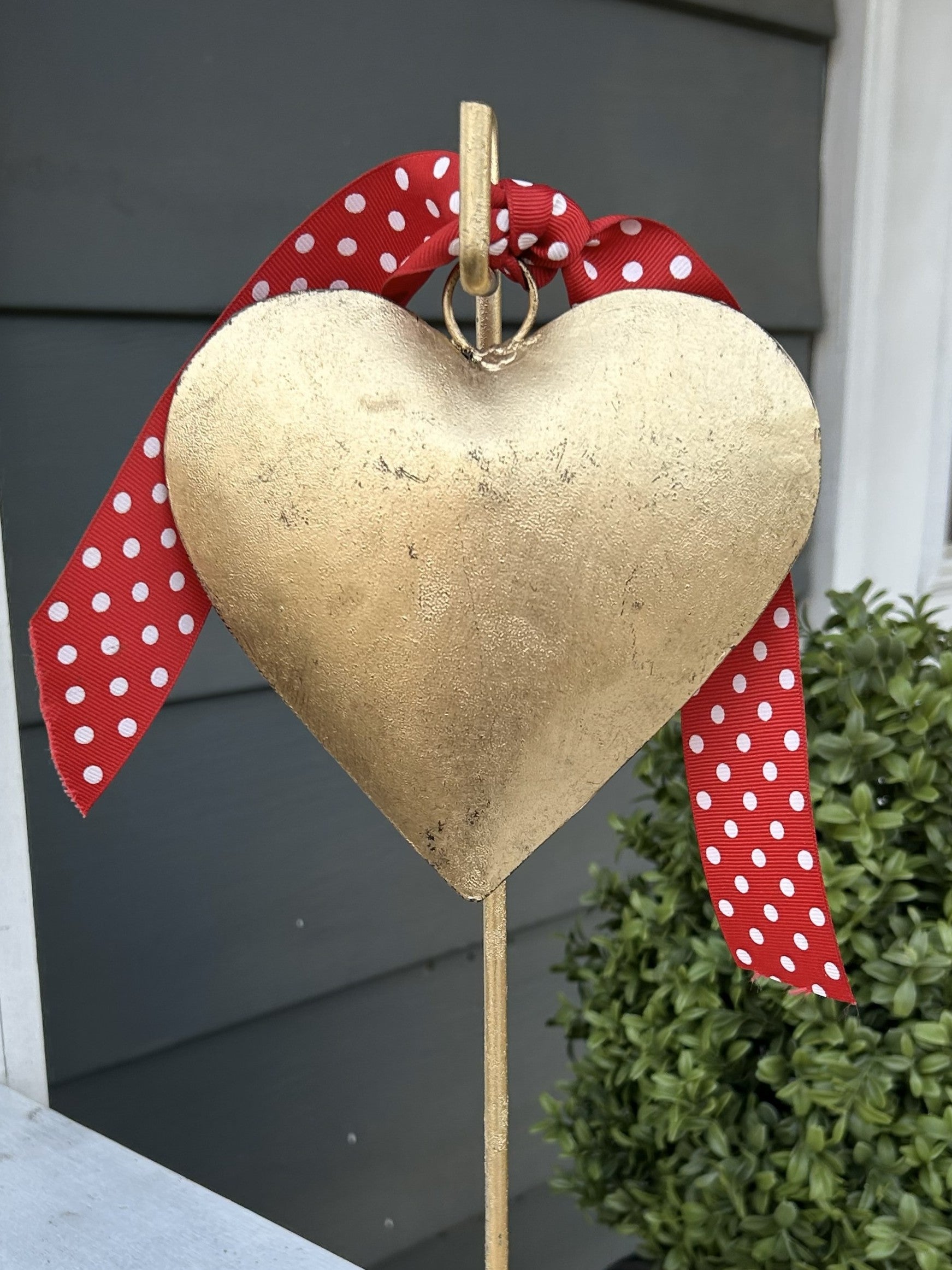 Large Puffy Metal Hearts