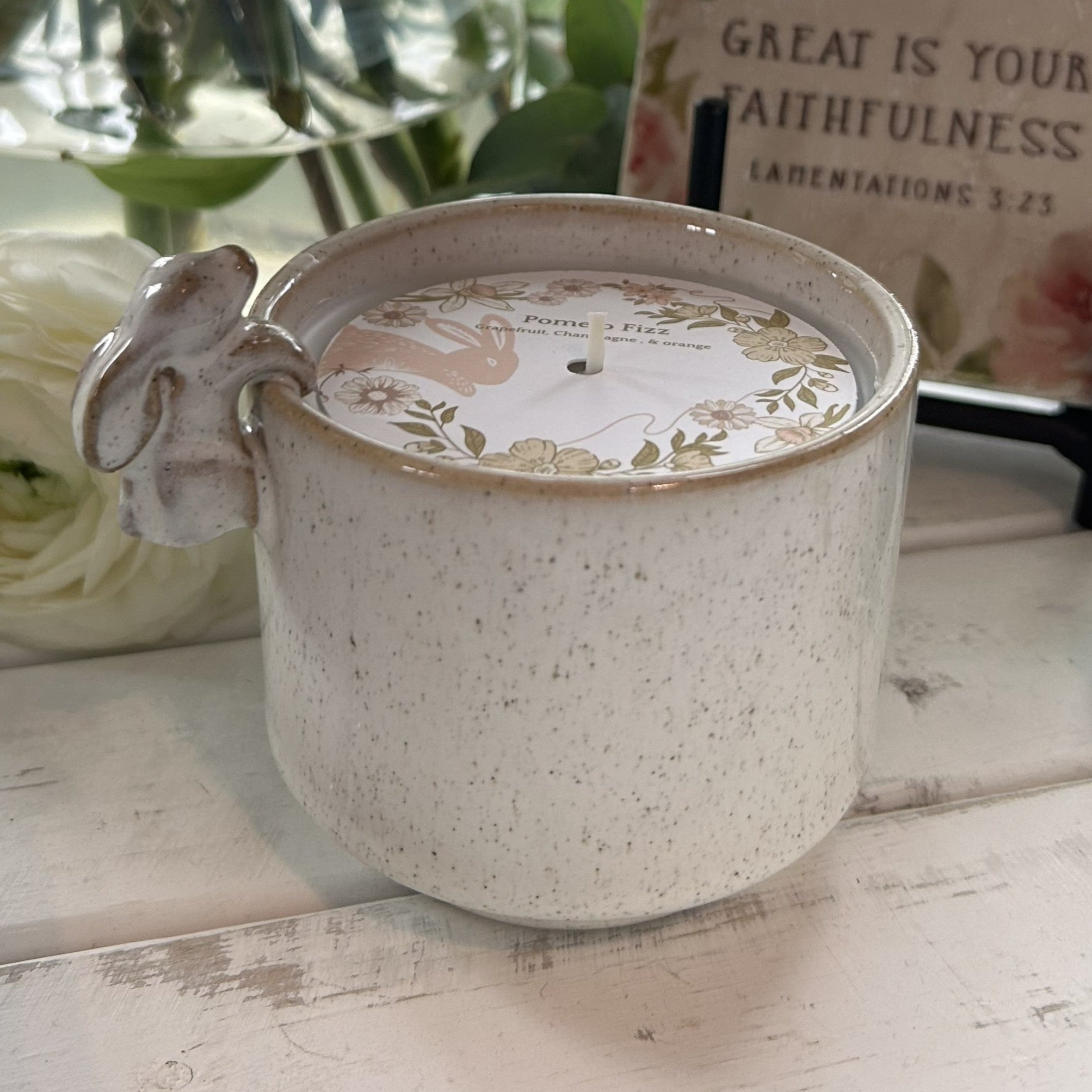 Peeking Bunny Candle