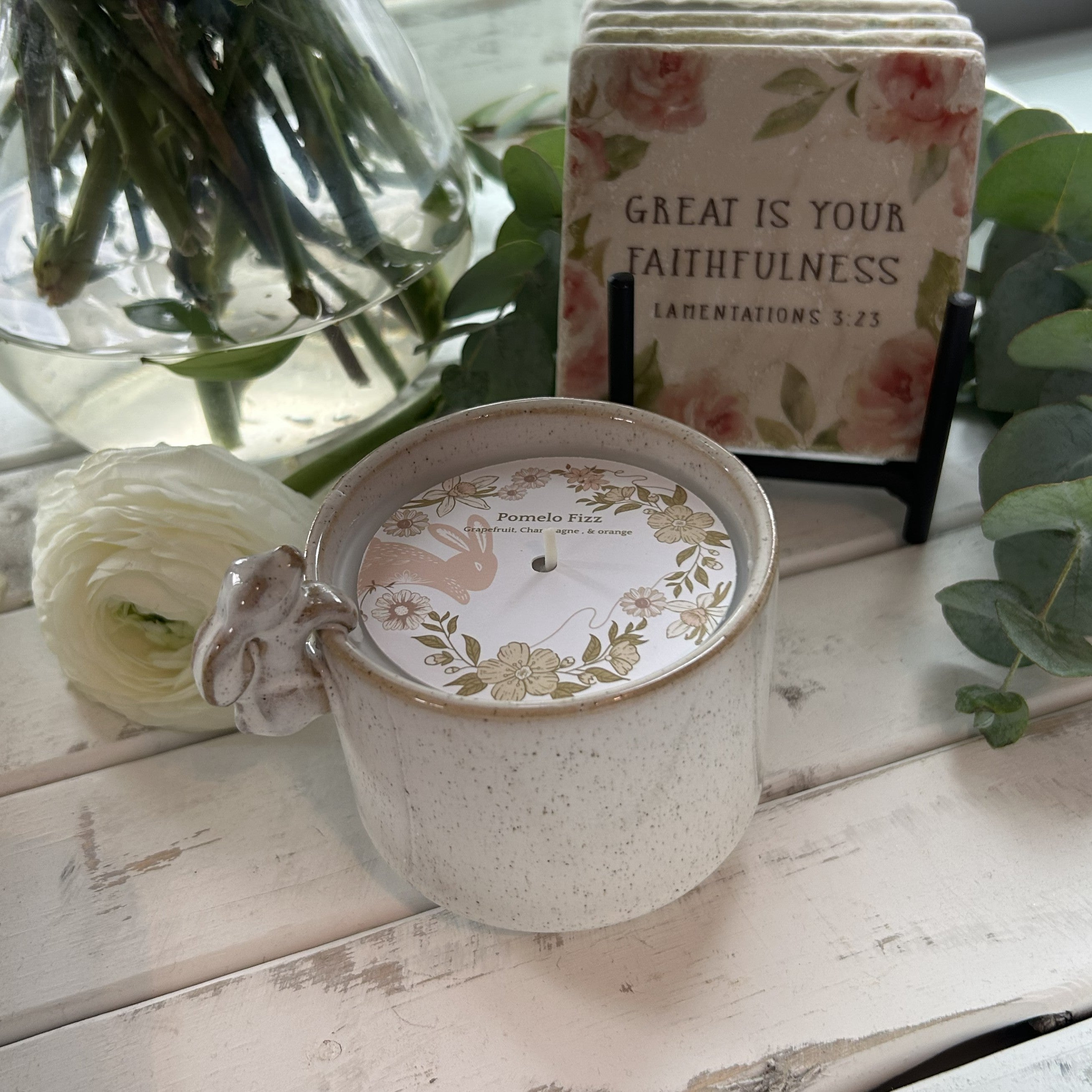 Peeking Bunny Candle