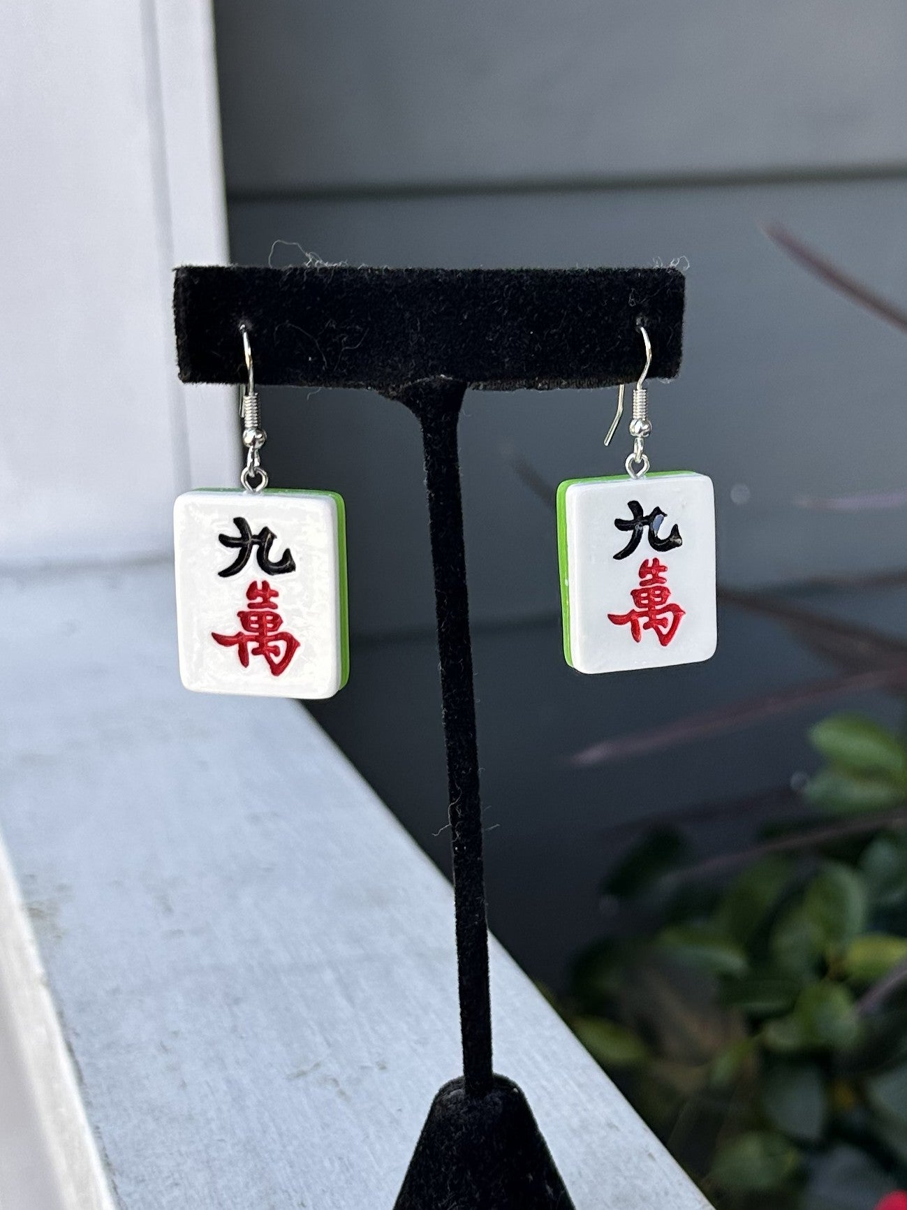 Mahjong Tiles Acrylic Earrings