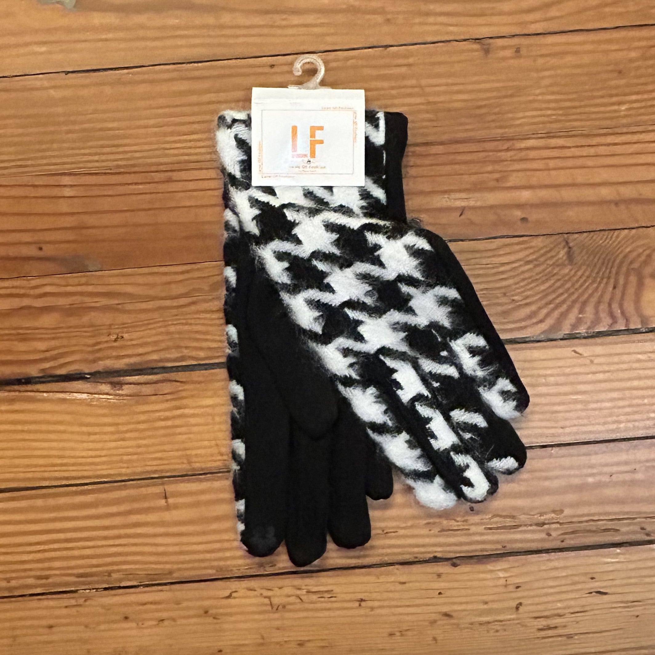 Plaid & Houndstooth Gloves with Touch Screen Functionality - PP