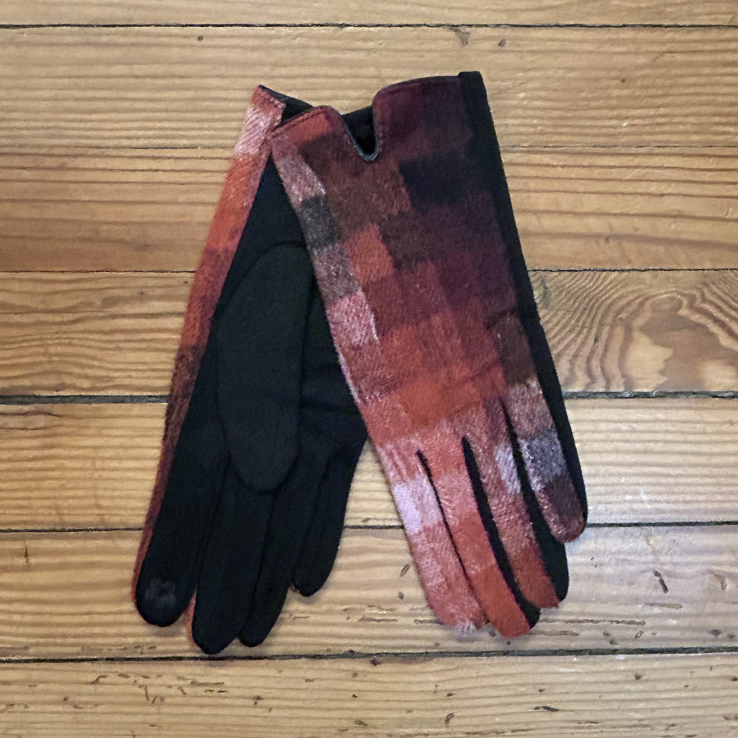 Plaid & Houndstooth Gloves with Touch Screen Functionality - PP
