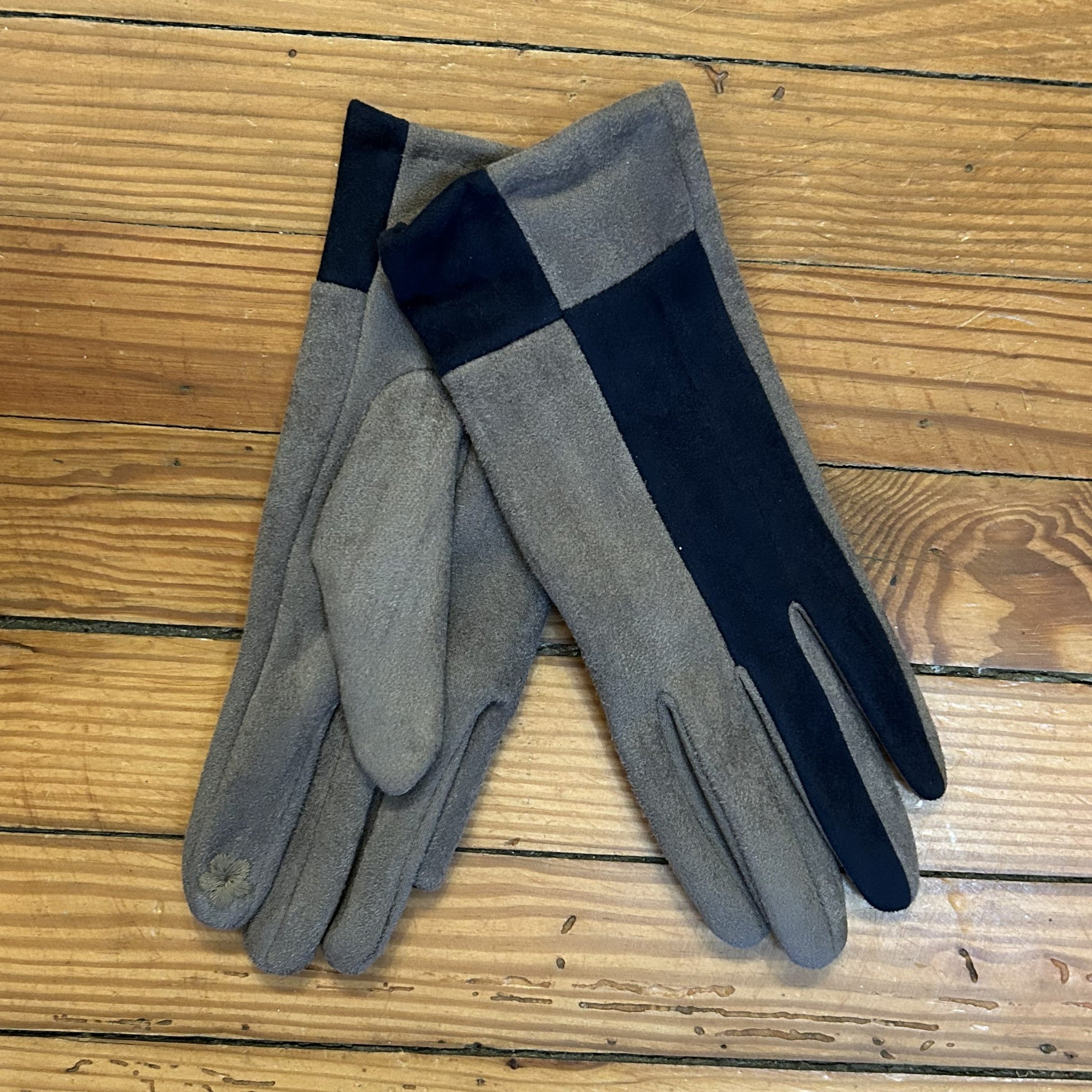 Faux Suede Gloves with Touch Screen Functionality - PP