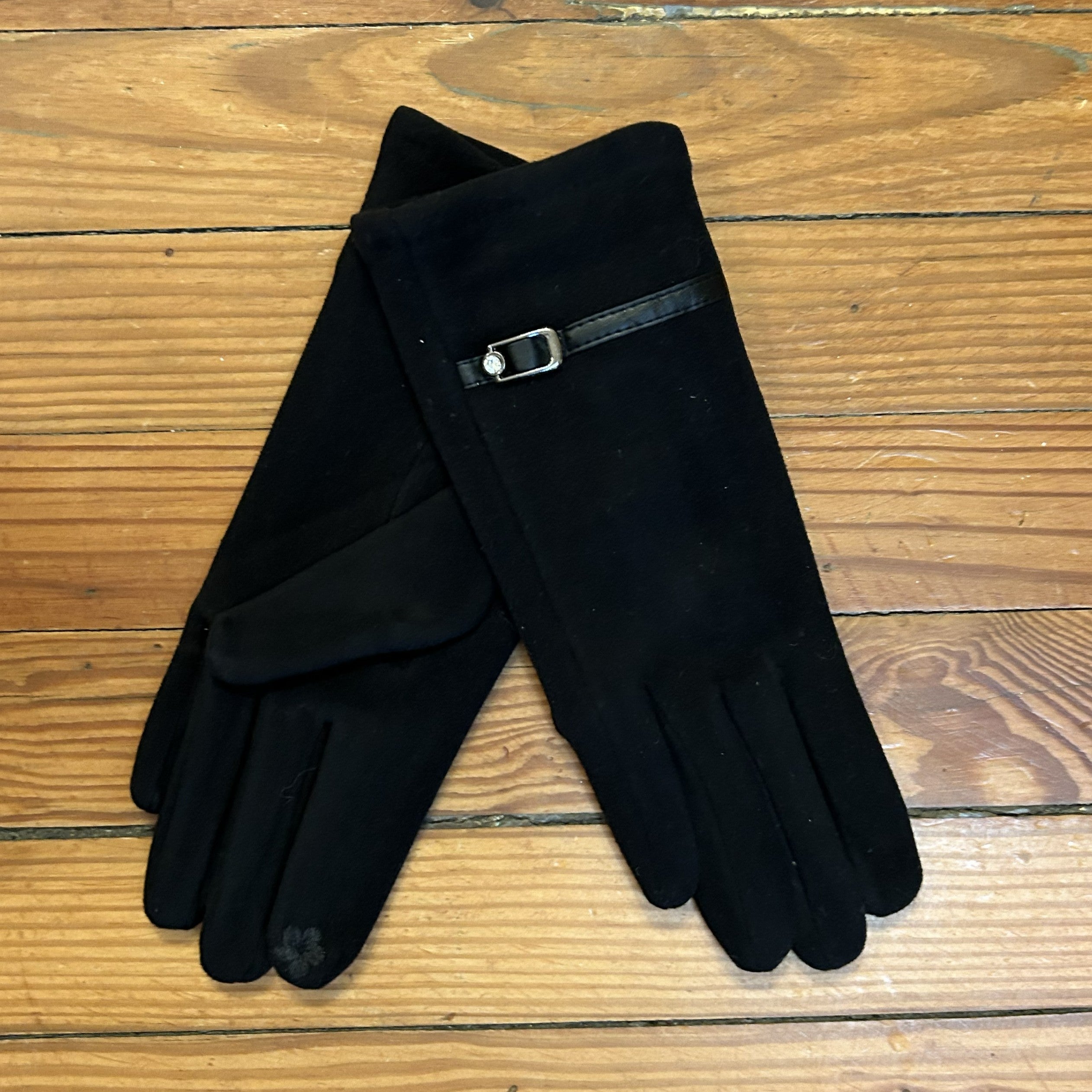 Faux Suede Gloves with Touch Screen Functionality - PP