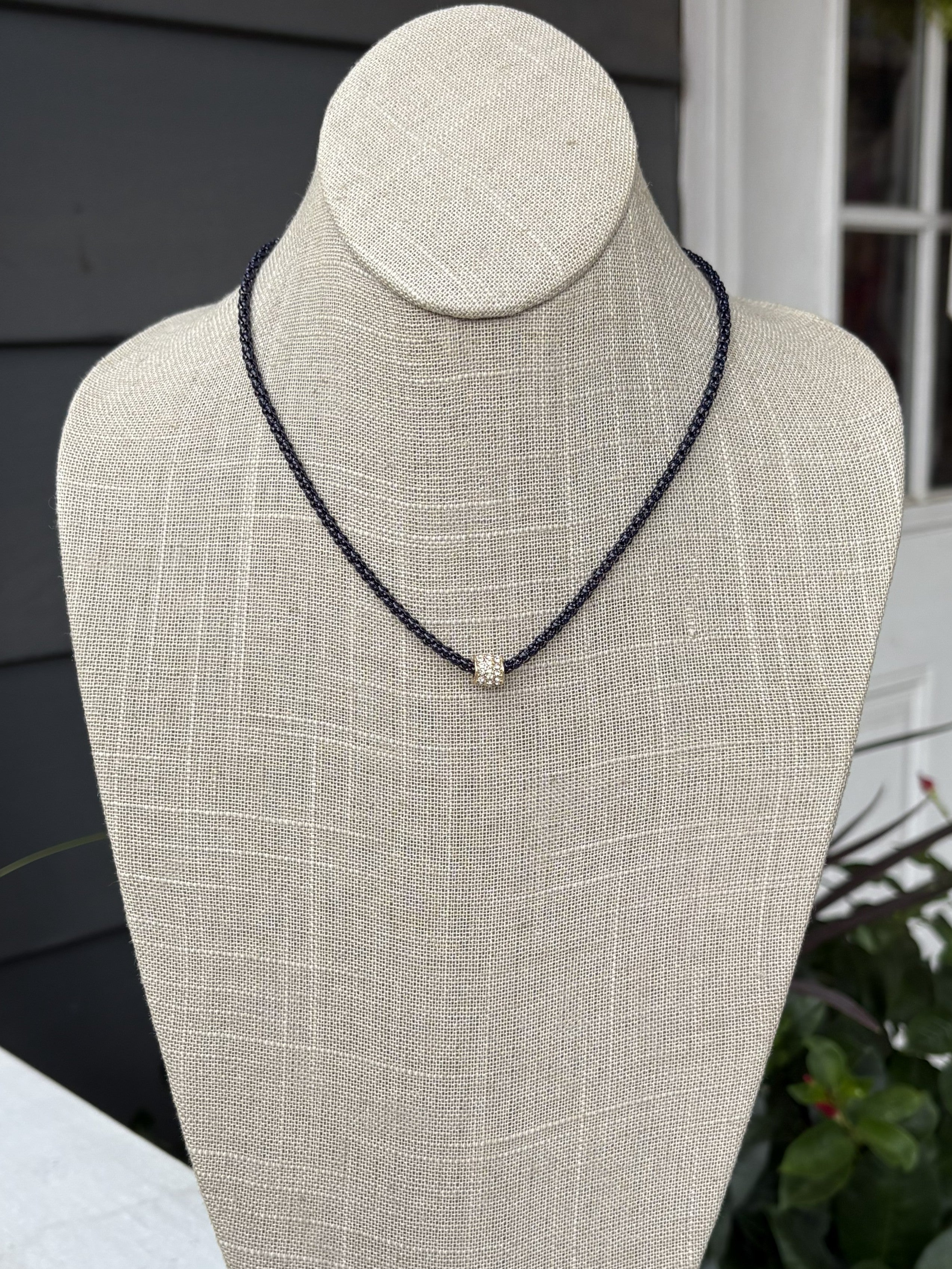 Cassie Game Day Necklace w/ Rhinestone Tube