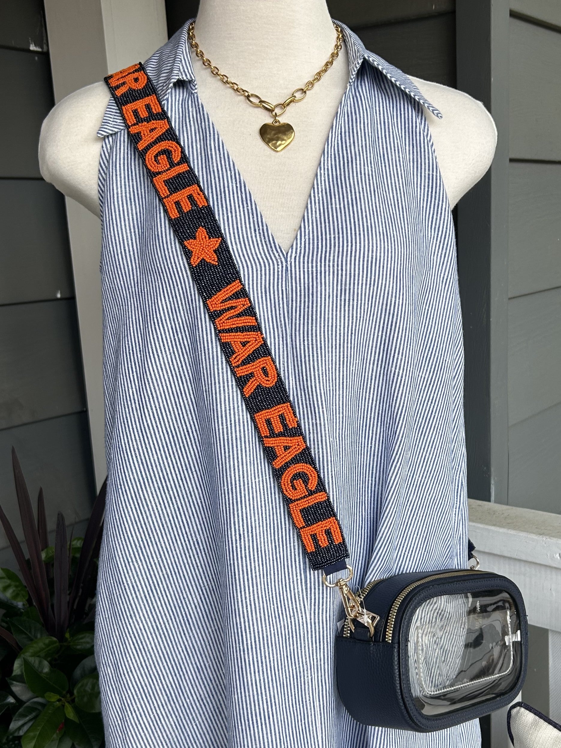Bag/Purse Straps: Game Day Beaded & Fabric