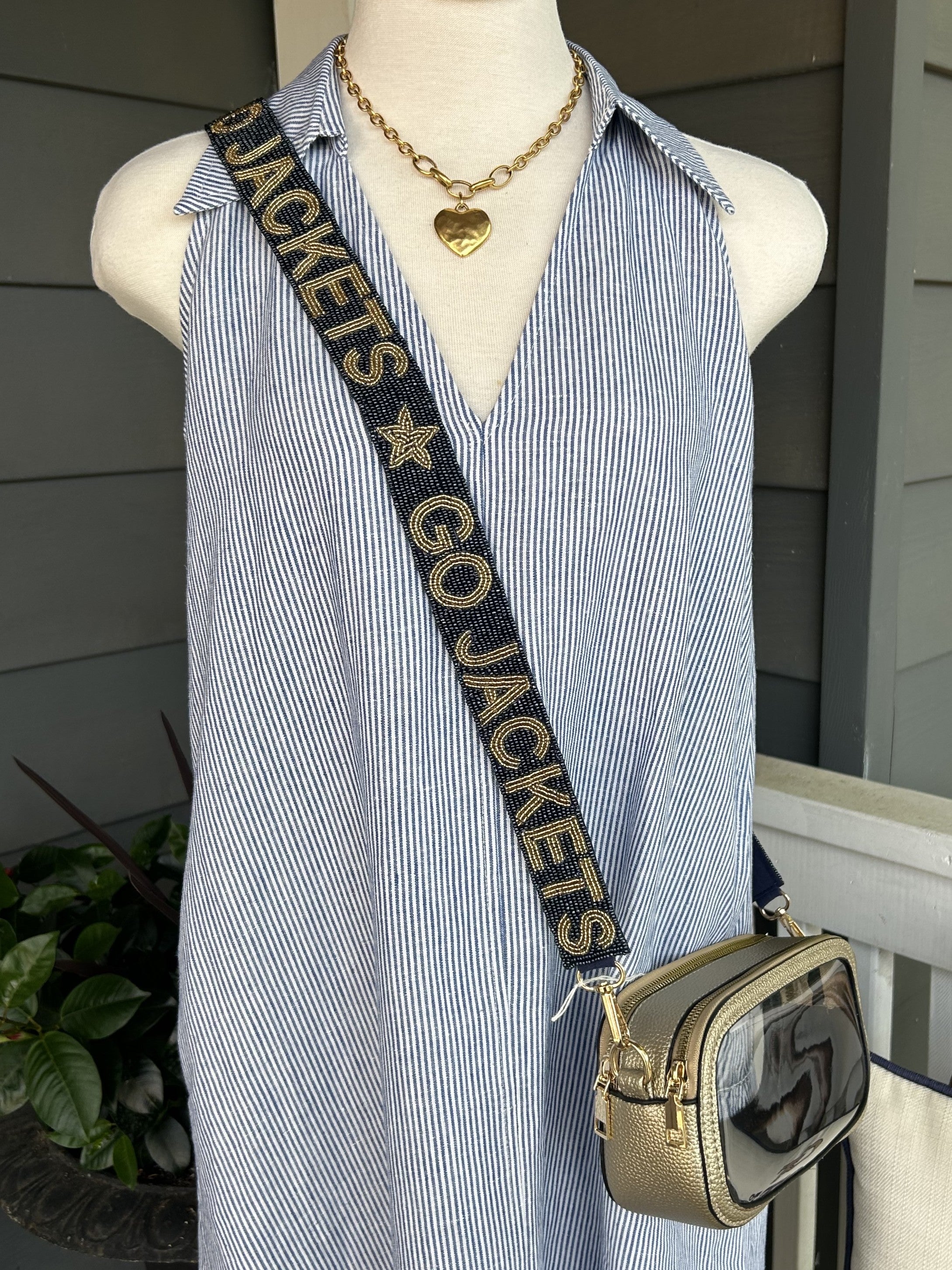Bag/Purse Straps: Game Day Beaded & Fabric