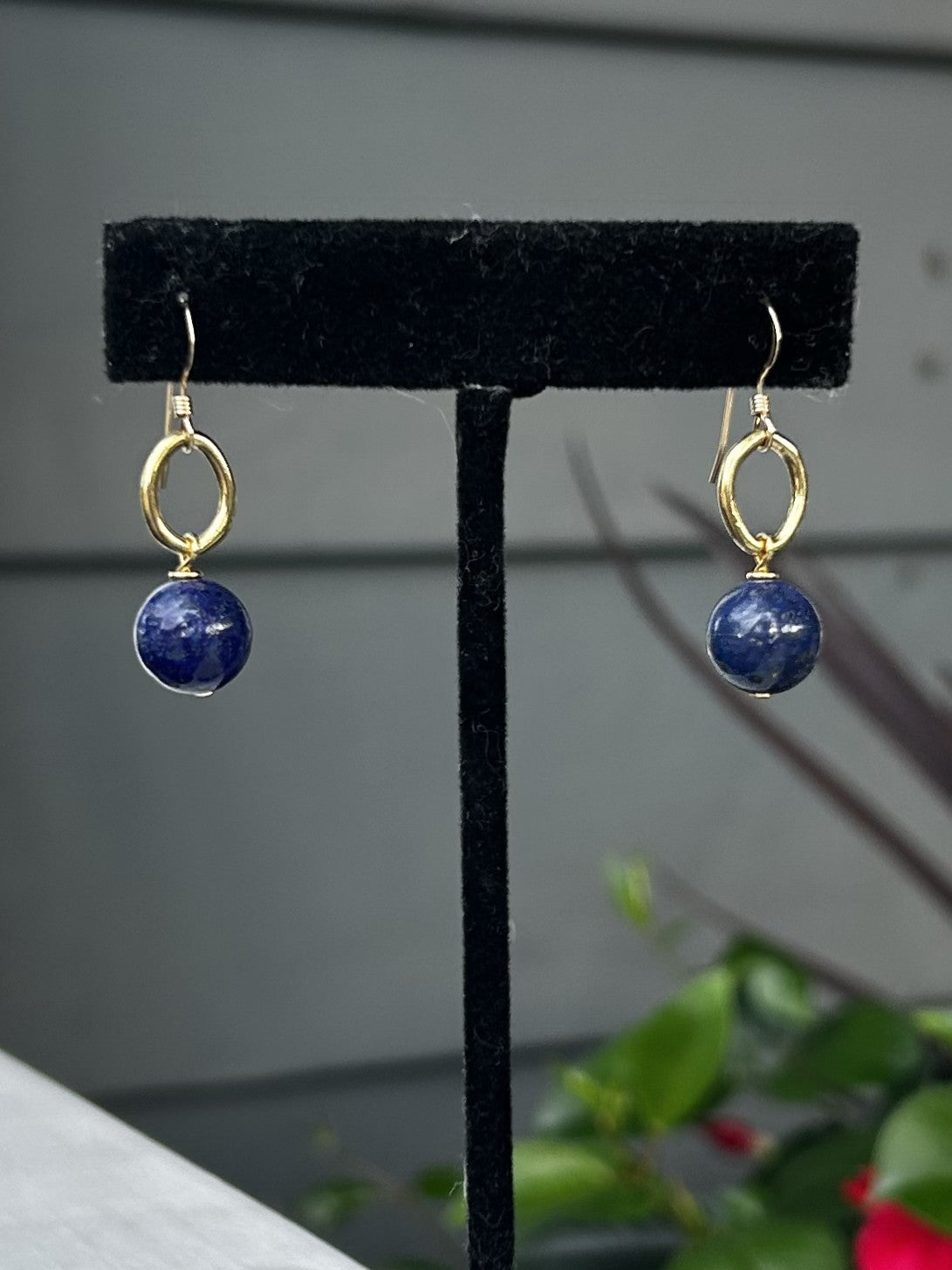 Single Bead Drop Earrings