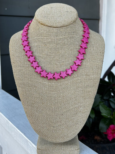 You will love our Sea Star Necklaces that blend natural beauty and modern style. Each necklace showcases polished malachite star beads in rich, captivating colors paired with a durable 14k gold-plated lobster clasp. Choose from two sizes to suit your preference—wear them layered for maximum impact or solo for understated elegance. A versatile addition to any jewelry collection.

Approximate length:

Small Stars (.5"): 15"
Large Stars (.75"): 17"