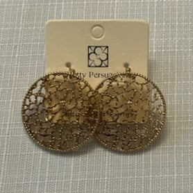 Round Gold Filigree Earrings