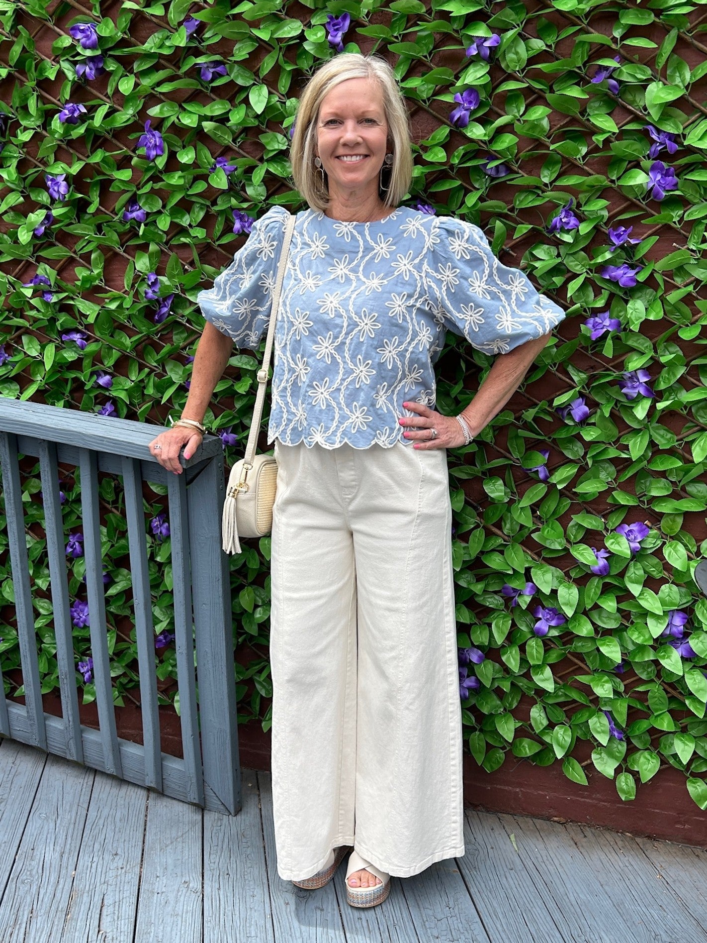 Wide Leg Waist Tie Pants in Butter Cream