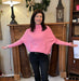 Bat wing sweater in bubble gum pink!