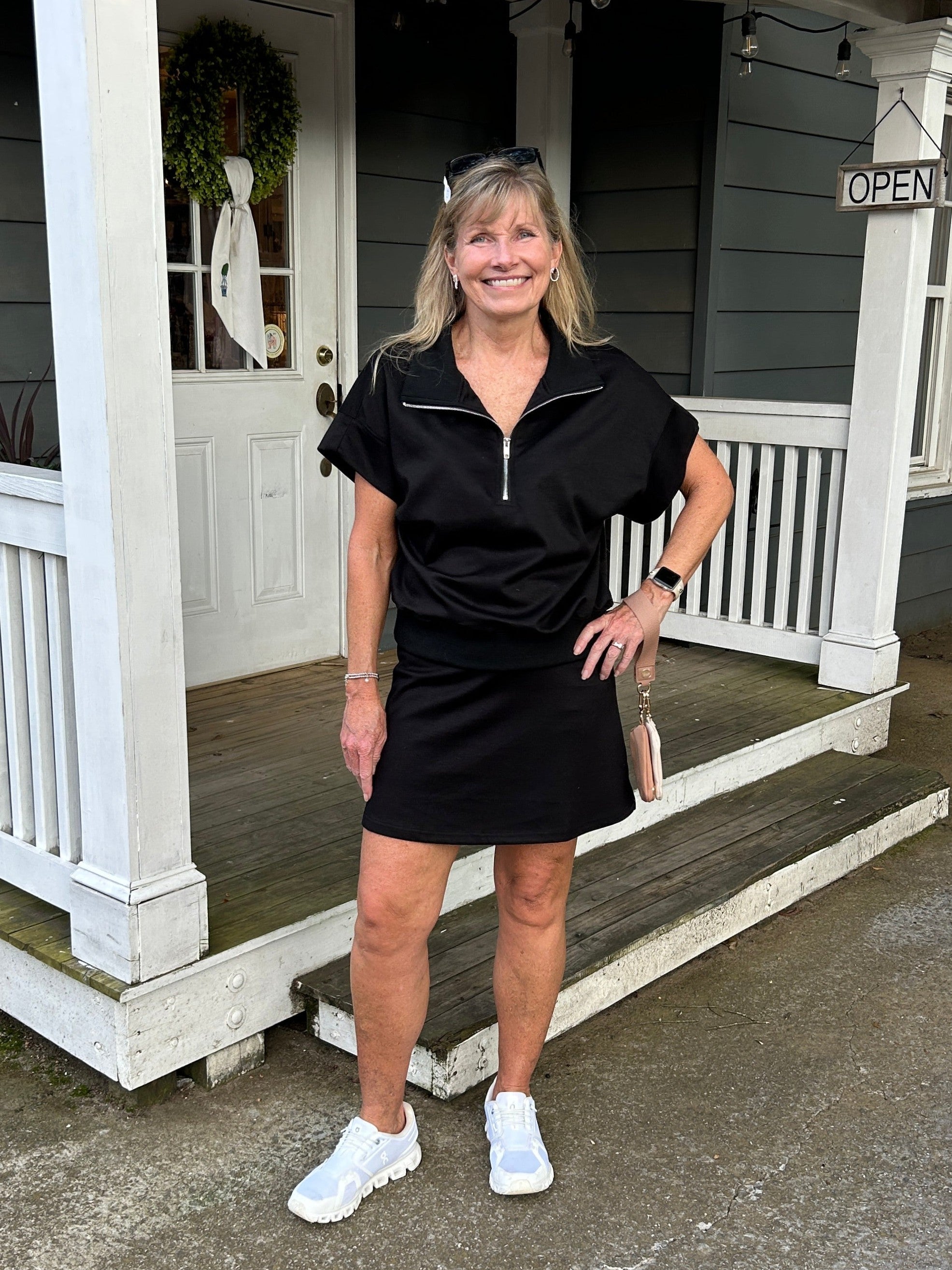 Scuba Knit Skort in Black