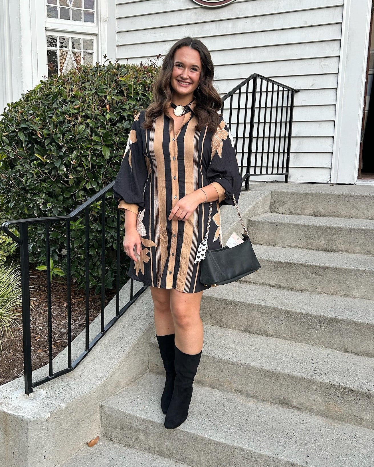 Jensen Mid-Calf Suede Boot in Black