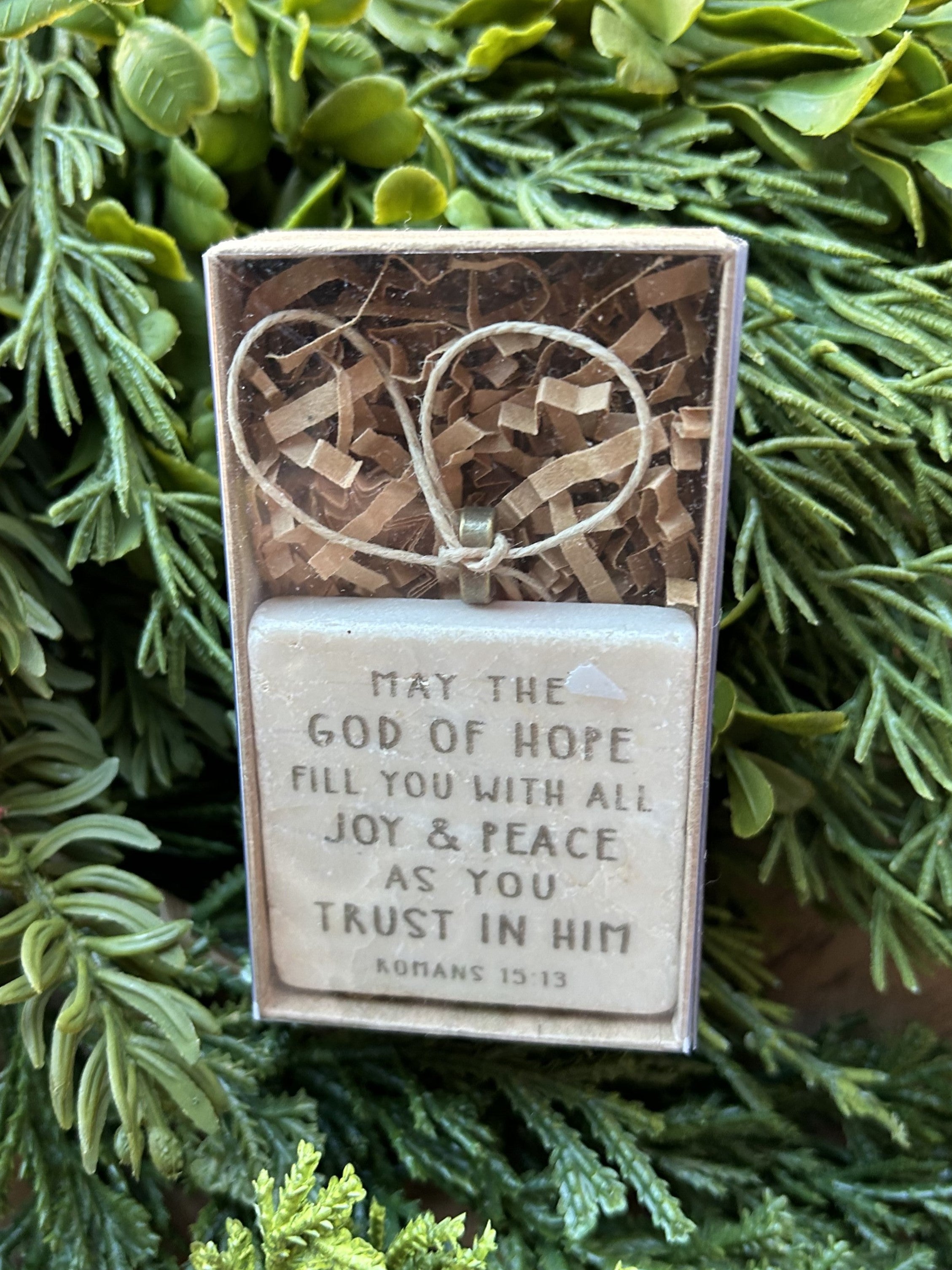 Scripture Stone Ornament