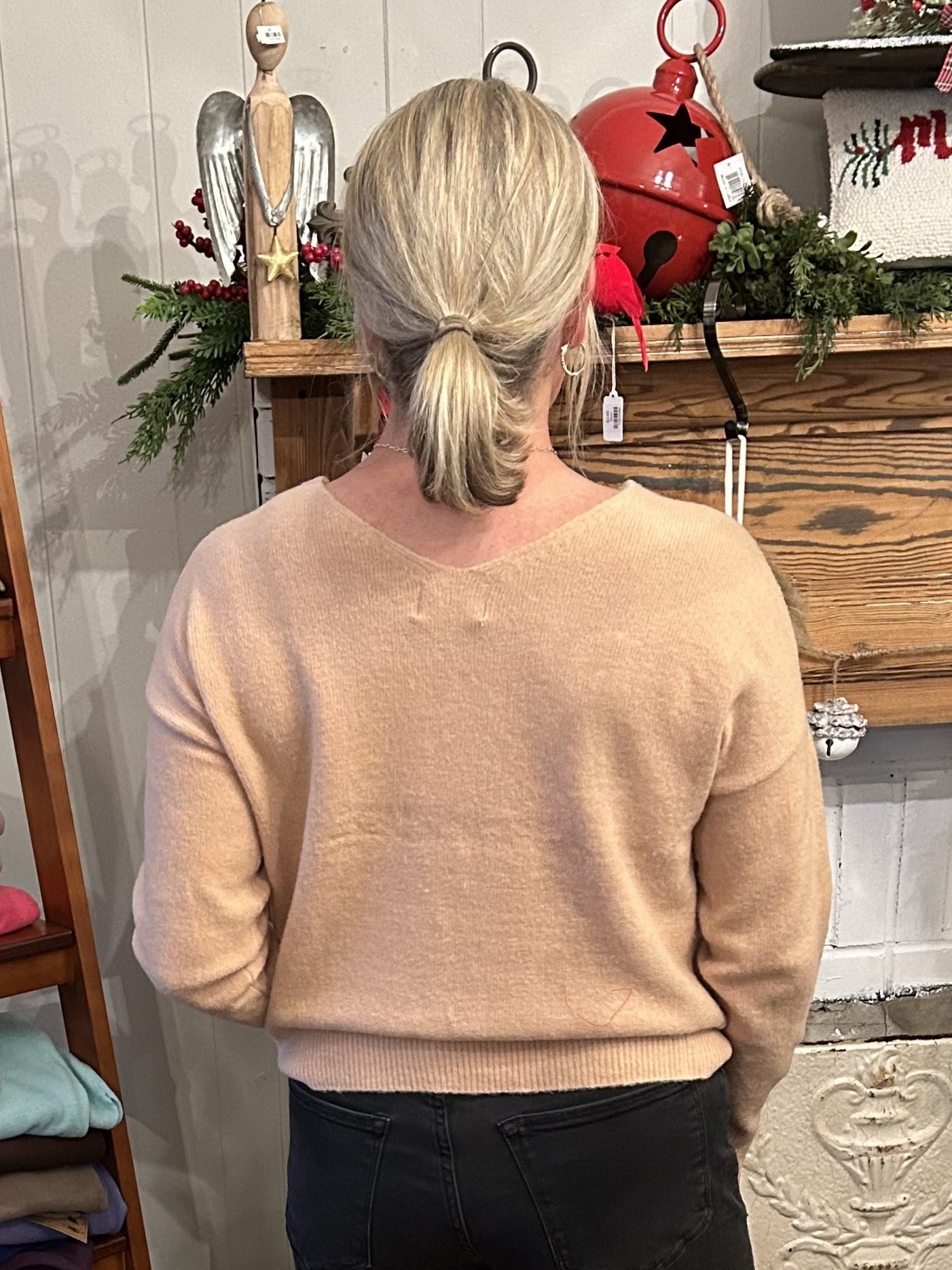 Basic V-neck Wool Blend Sweater