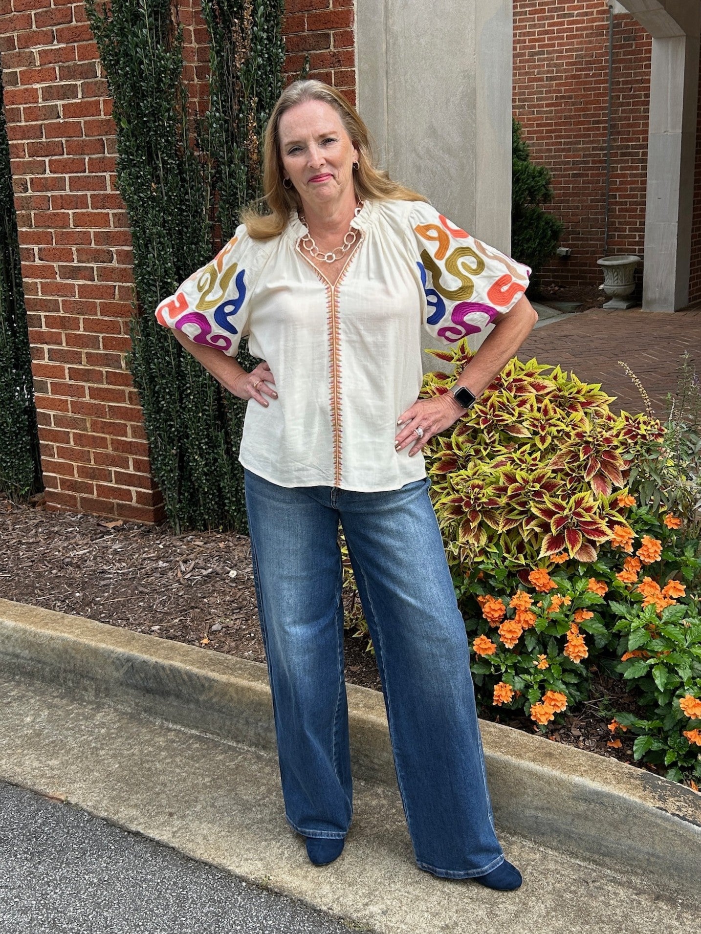 These Risen TC-High Rise Wide Baggy Jeans in a dark wash combine comfort with style. Designed with tummy control, they offer a flattering fit that smooths your silhouette while the wide, baggy cut provides relaxed movement. Perfect for a trendy, laid-back look without sacrificing support.

Material: 94% Cotton / 5% Polyester / 1% Lycra

Care Instructions: Machine wash cold, hang to dry