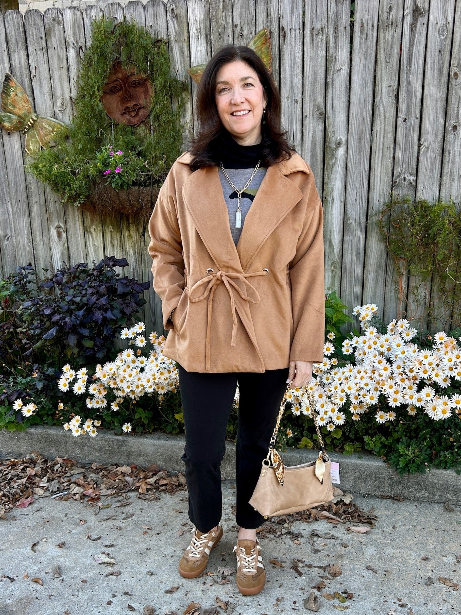 Tie Closure Classic Collar Coat