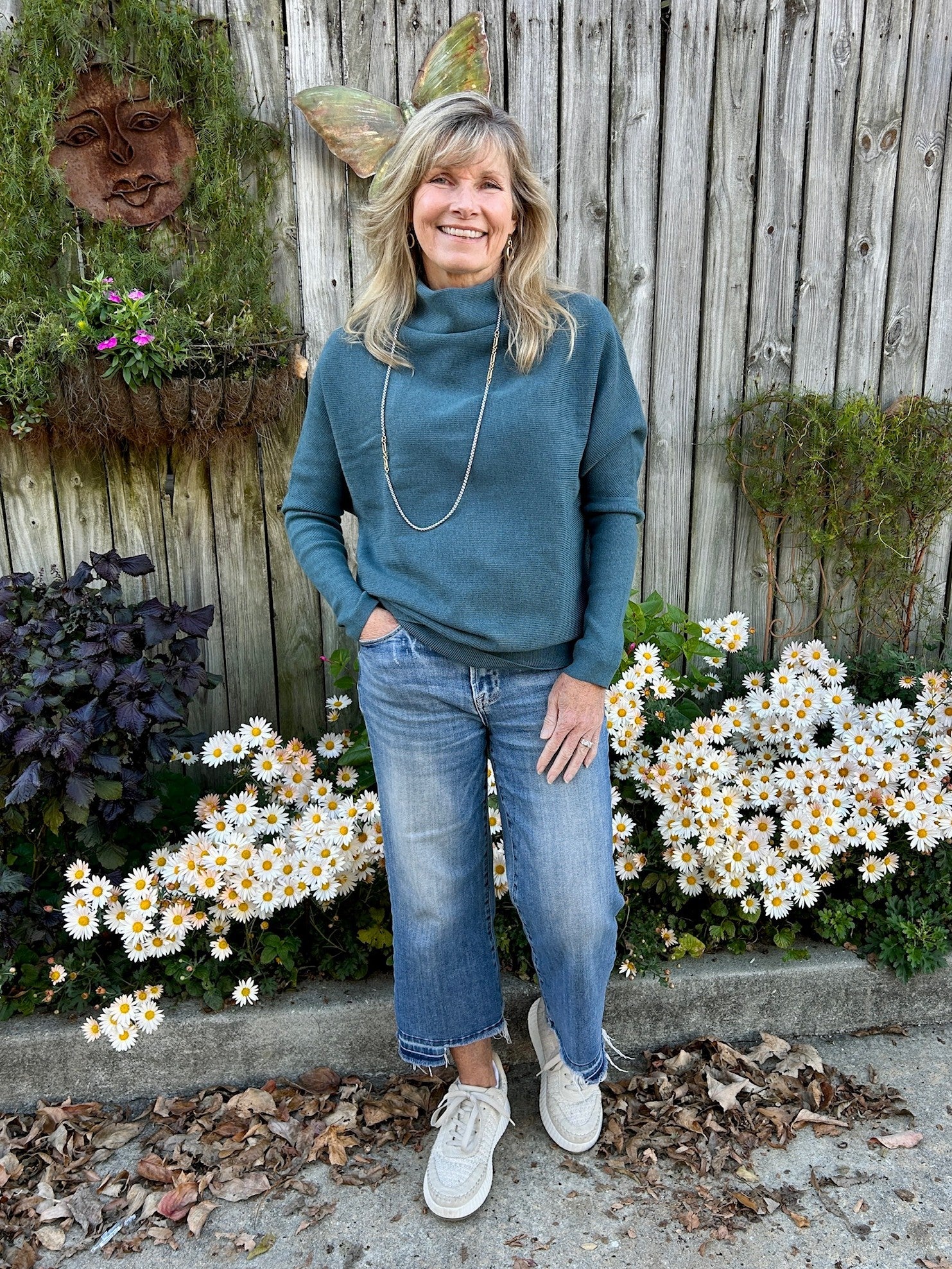 Cowl Neck Knit Sweater/Top