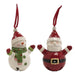 Bring festive cheer to your tree with these delightful ceramic bell ornaments featuring a cheerful snowman and jolly Santa. Each ornament produces a gentle, cheerful bell sound when shaken, adding an interactive element to your holiday décor. Perfect for creating memorable moments with family and friends, these charming pieces combine visual appeal with playful functionality. Ideal for collectors or as thoughtful gifts, they'll become cherished additions to your seasonal traditions year after year.

Dimensi