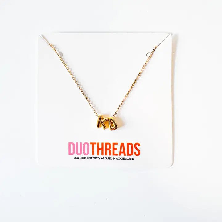 Bubble Letter Sorority Necklaces