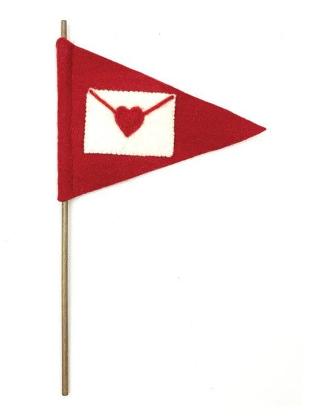 Valentines Felt Flags